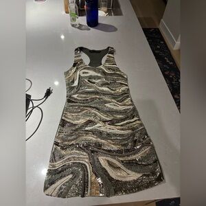 All Saints Black and Silver Beaded dress
